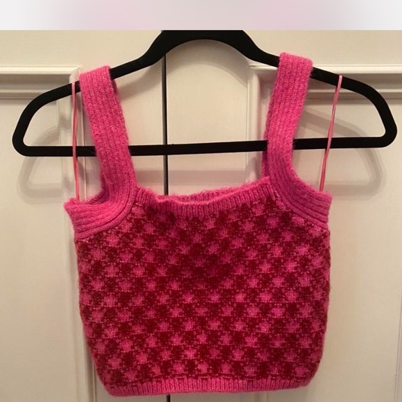 Zara pink knit crop top - Picture 2 of 4